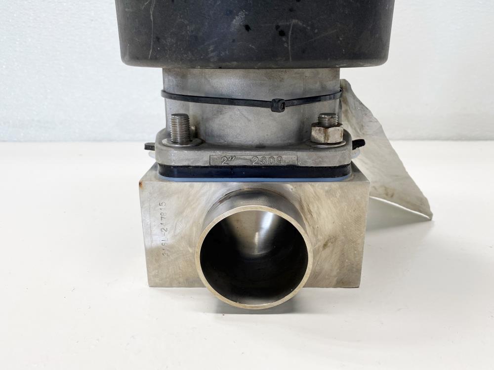 ITT Pure-Flo 2" Butt-Weld Stainless Sanitary Diaphragm Valve w/B217 Actuator